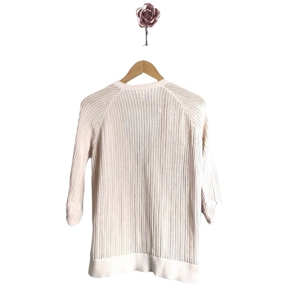 Urban Outfitters Silence + Noise Cotton Full Zip Cream Large Cardigan - Picture 3 of 7